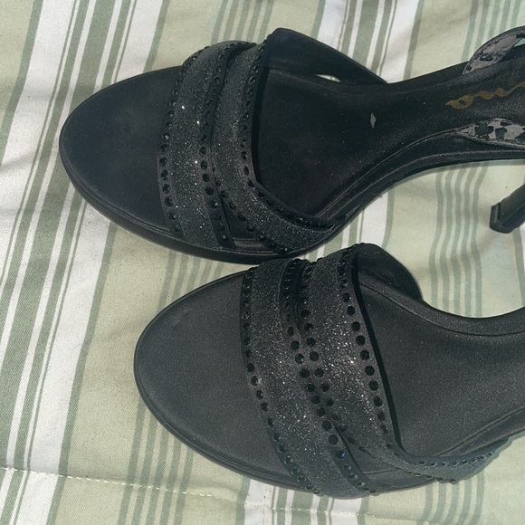 Black Embellished Nina Heels - Picture 4 of 6